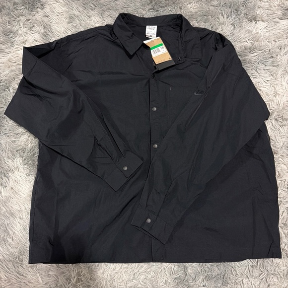 Nike Sportswear Tech Pack Men's Button Up Long Sleeve Top Shirt DX0205-010 XL